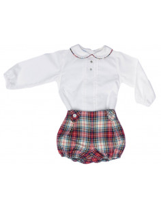 CONJUNTO RANITA CUADROS ESCOCESES