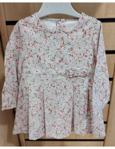 VESTIDO DE PANA CON FLORES