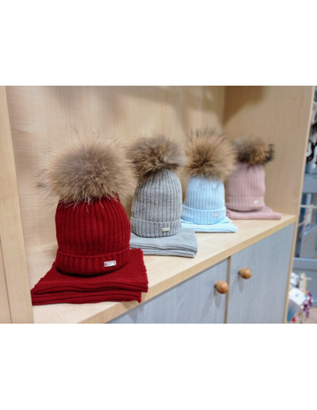 GORRO+BUFANDA MAXIPOMPOM