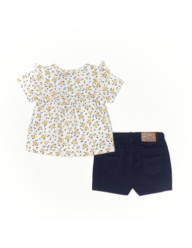 CONJUNTO NIÑA AMARILLO FRUITS & FLOWERS