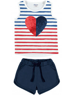 CONJUNTO ALGODÓN NIÑA "HEART"