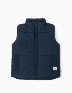 CHALECO ACOLCHADO BEBÉ MARINO