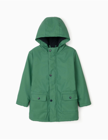 PARKA ENGOMADA NIÑO VERDE