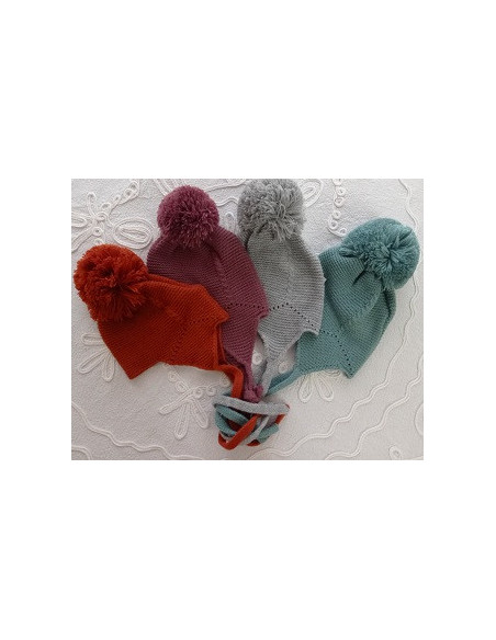 GORRO AVIADOR CON POMPÓN