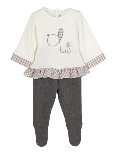 CONJUNTO POLAINA PERRITO ROSA