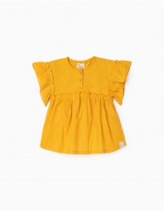 BLUSA BEBÉ M/C MOSTAZA