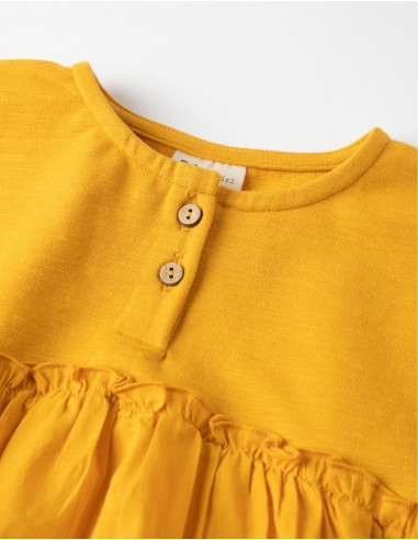 BLUSA BEBÉ M/C MOSTAZA