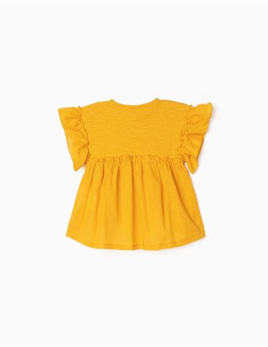 BLUSA BEBÉ M/C MOSTAZA