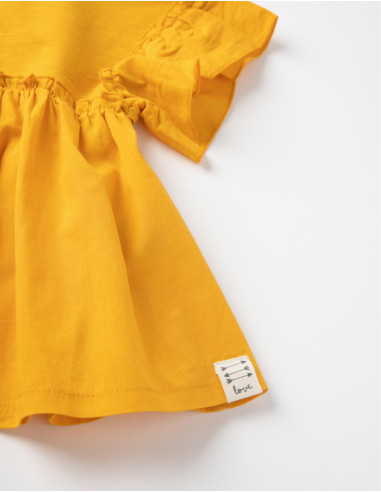 BLUSA BEBÉ M/C MOSTAZA