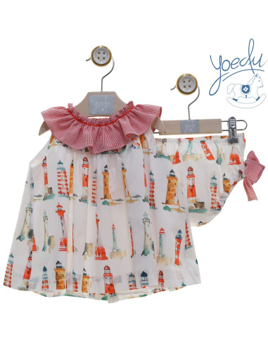 VESTIDO BEBÉ CON BRAGUITA "FAROS"