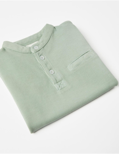 POLO PIQUÉ VERDE AGUA