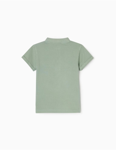 POLO PIQUÉ VERDE AGUA