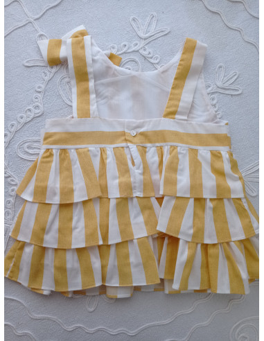 CONJUNTO BLUSA Y SHORT "RAYAS AMARILLAS"