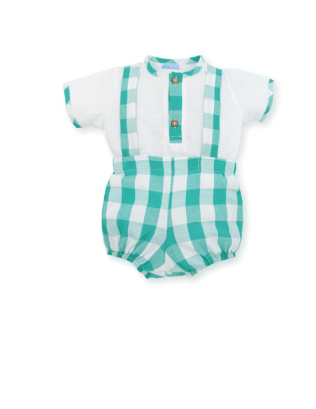 CONJUNTO RANITA TIRANTA "VICHY MIKONOS"