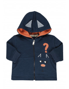 SUDADERA CON CREMALLERA "GATO"