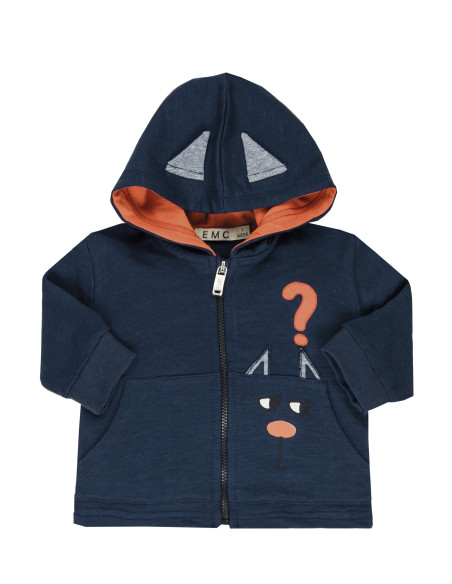 SUDADERA CON CREMALLERA "GATO"