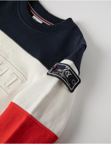 SUDADERA NIÑO TRICOLOR "YACHT"