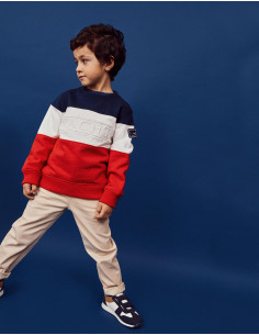 SUDADERA NIÑO TRICOLOR "YACHT"
