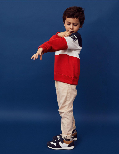 SUDADERA NIÑO TRICOLOR "YACHT"