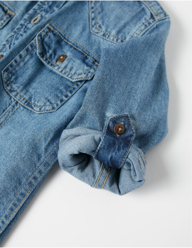 CAMISA DENIM MANGA LARGA