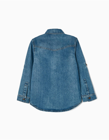 CAMISA DENIM MANGA LARGA