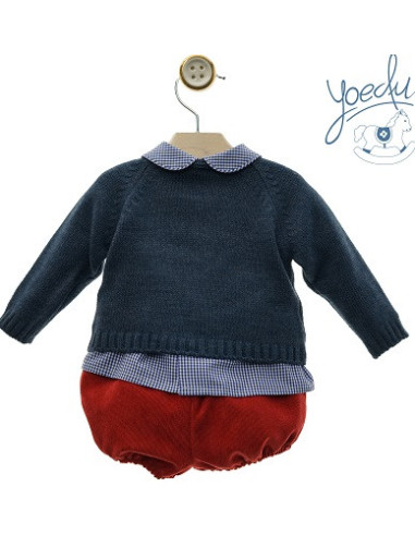 CONJUNTO TRES PIEZAS "OSO Y ERIZO"