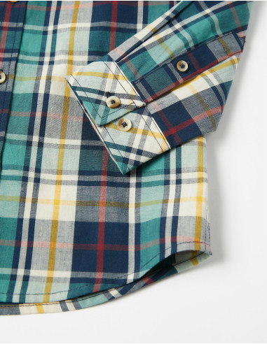 CAMISA CUADROS BOTELLA