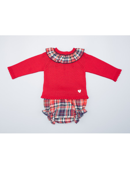 CONJUNTO RANITA JUBÓN CUADRO ESCOCÉS