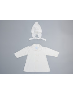 ABRIGO PUNTO DOBLE CON GORRO