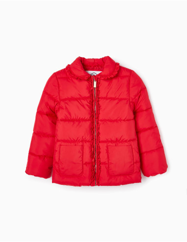 PARKA ACOLCHADA CON VOLANTES