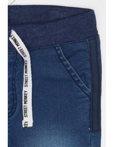 PANTALÓN VAQUERO CON ELÁSTICOS