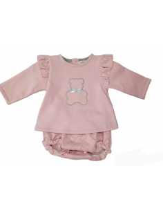 CONJUNTO RANITA ALGODÓN OSITO