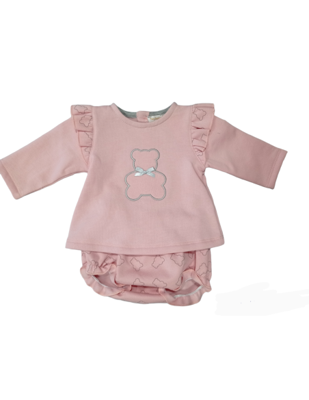 CONJUNTO RANITA ALGODÓN OSITO