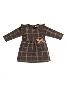 VESTIDO POLAR CUADROS CORAL