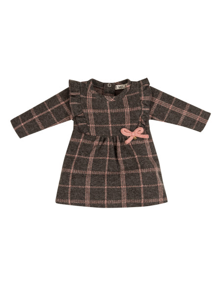 VESTIDO POLAR CUADROS CORAL