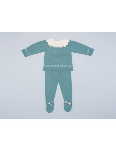 CONJUNTO JUBÓN Y POLAINA VERDE