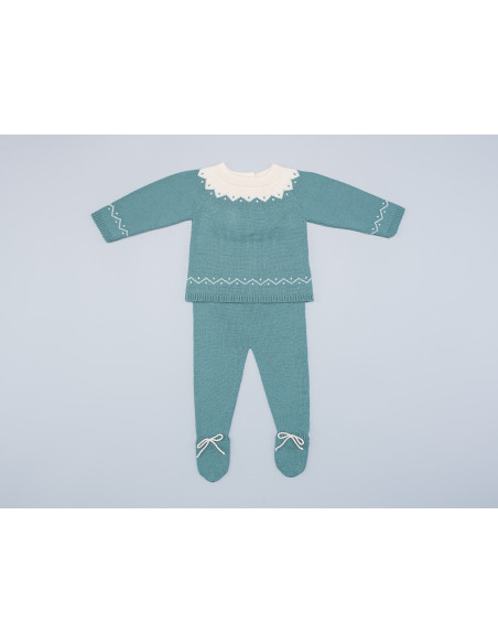 CONJUNTO JUBÓN Y POLAINA VERDE