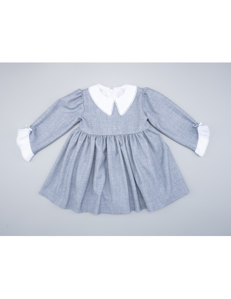 VESTIDO VERDE CUELLO BOBO VERDE EMPOLVADO
