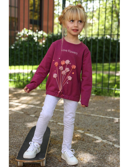 CHANDAL NIÑA SUDADERA FLORES