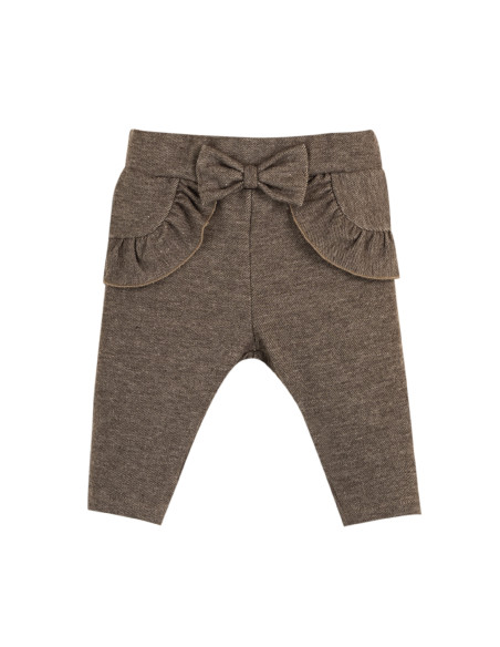 LEGGINGS BEBÉ VOLANTE Y LACITO