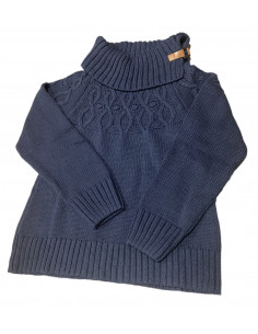 Jersey azulón cuello vuelto