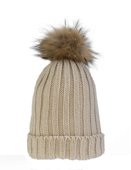 GORRO POMPÓN PELO