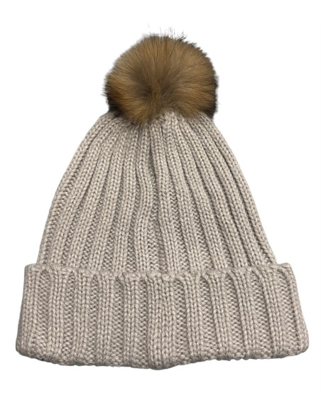 GORRO POMPÓN PELO