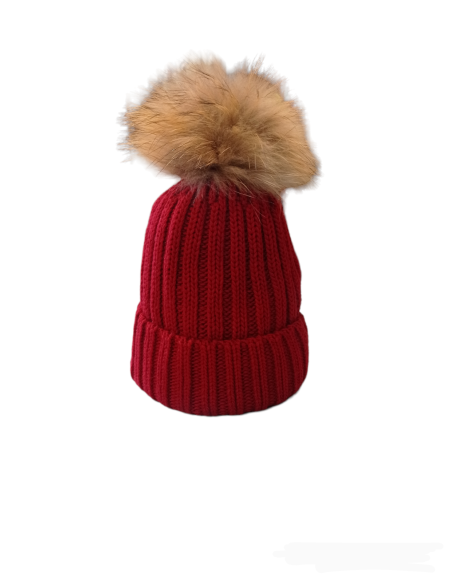 GORRO POMPÓN PELO