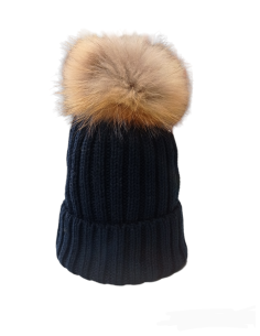 GORRO POMPÓN PELO