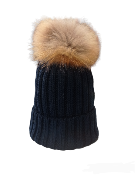 GORRO POMPÓN PELO