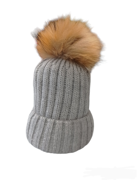 GORRO POMPÓN PELO
