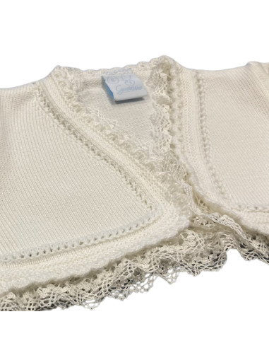 CHAQUETA PUNTILLA CRUDO
