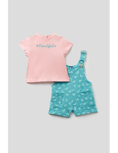 CONJUTO PETO Y CAMISETA "Beautiful"