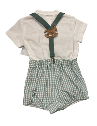 CONJUNTO BEBÉ CON TIRANTES "Julia"